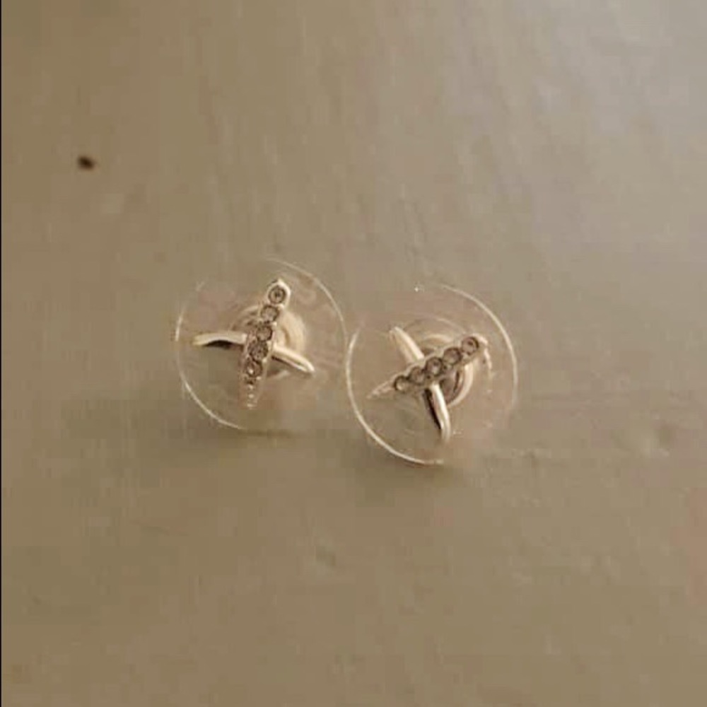 Stella & Dot Silver Tilley X Stud